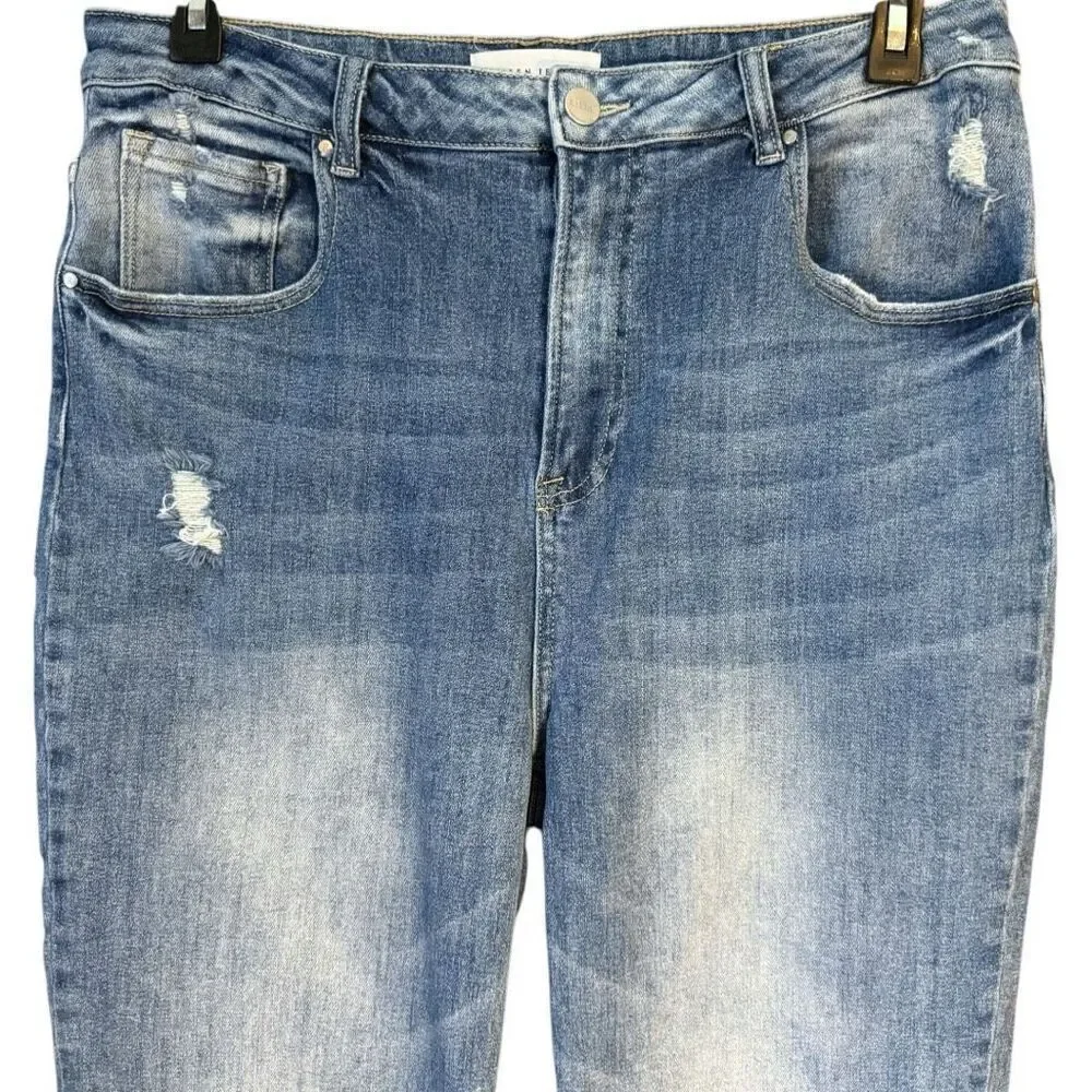Risen High Rise Boyfriend Jeans Size 1XL